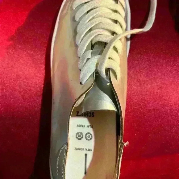 Schutz Ofelia Aluminum Women’s Sneakers Size 6.5 - Picture 6 of 6